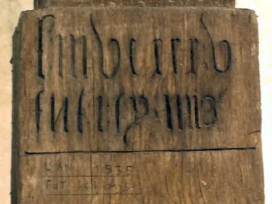 Inscription sur poutre ( 1535 )